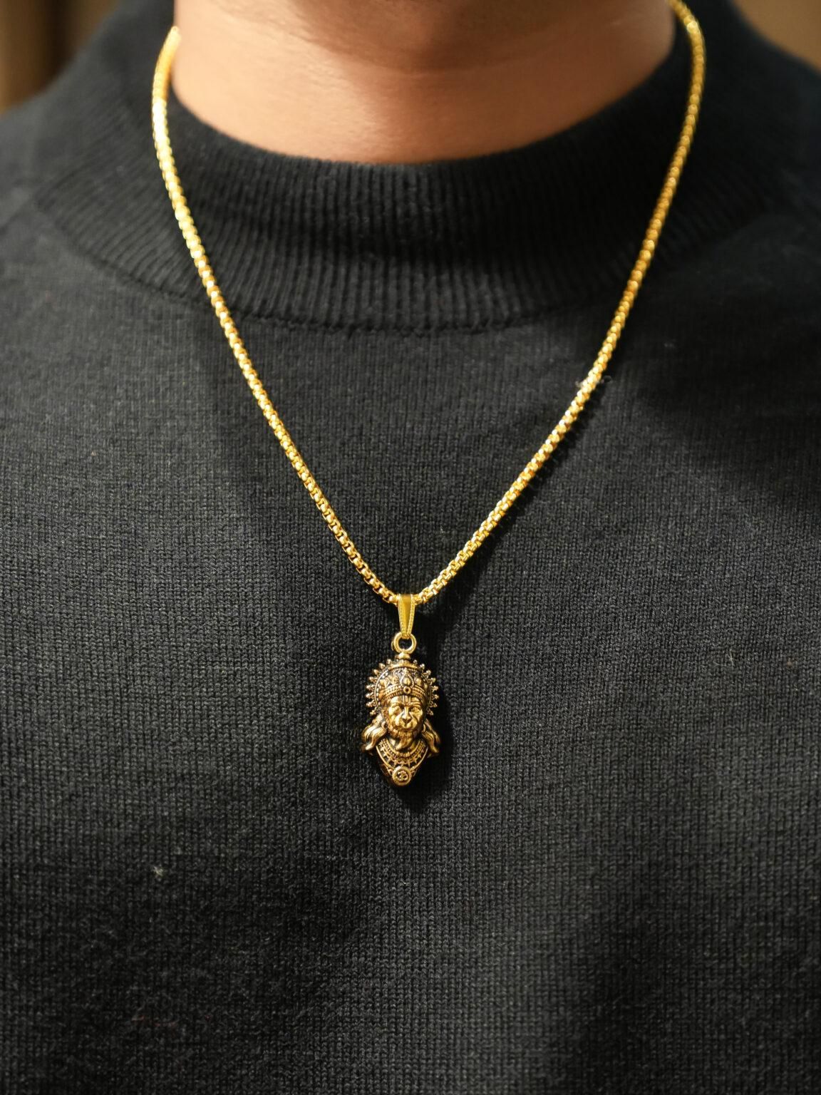 Lord Hanuman Pendant with Chain